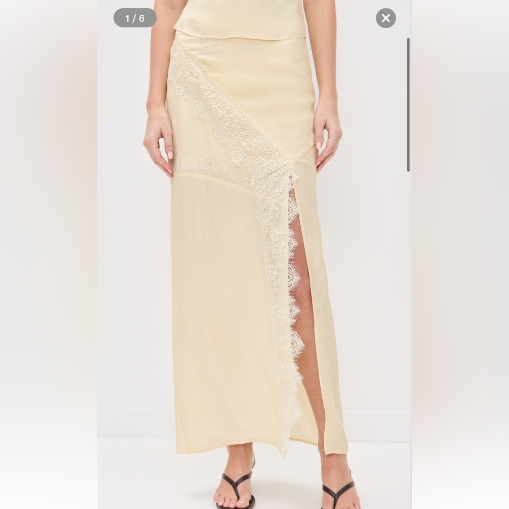 Alohas nusa yellow satin skirt